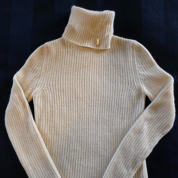 Saint Laurent Turtleneck Sweater Wool Cashmere Mohair blend XS